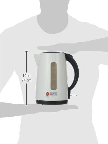 Black+Decker Concealed Coil Kettle, White, 1.7 Litres, Jc70-B5"Min 1 year manufacturer warranty"