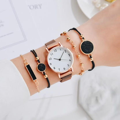 Watches - High-end Ladies Watch As A With Bracelet Quartz Watch Watch Buckle Bracelet Watch Set 2023