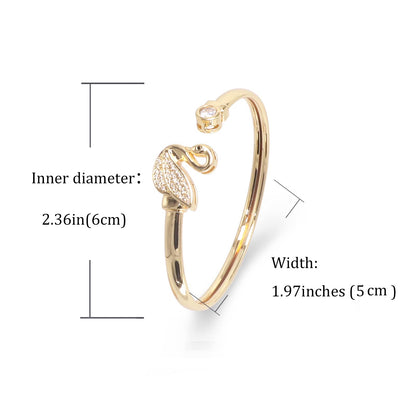 Krstudent Open Cuff Bracelets gold bangles Dainty Gold Cuff Bangle for Women 18K Gold Plated Bracelets Jewelry