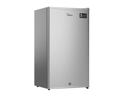 Midea 120L Single Door Refrigerator with Separate Chiller Compartment, 2L Bottle Holder, Adjustable Legs, 5 Year Compressor Warranty, Mini Fridge for Kitchen, Bedroom, Office & Bar, MDRD133FGE