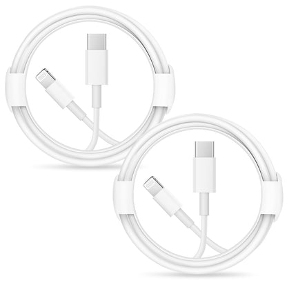 iPhone Fast Charger Lightning Cable [Apple MFi Certified] 2-Pack USB-C to Lightning Cable (6.6Ft) Fast Charging Compatible with iPhone14/14 Plus/14 Pro/14 Pro Max/13/13pro/12/12 Pro/12 Pro Max/11/iPad