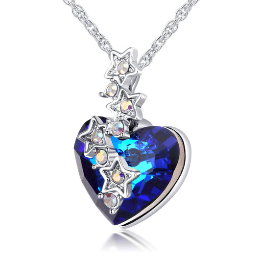 KRUCKEL you are ALWAYS in my heart White Gold Plated Necklace made with Swarovski® Crystals - 5041130