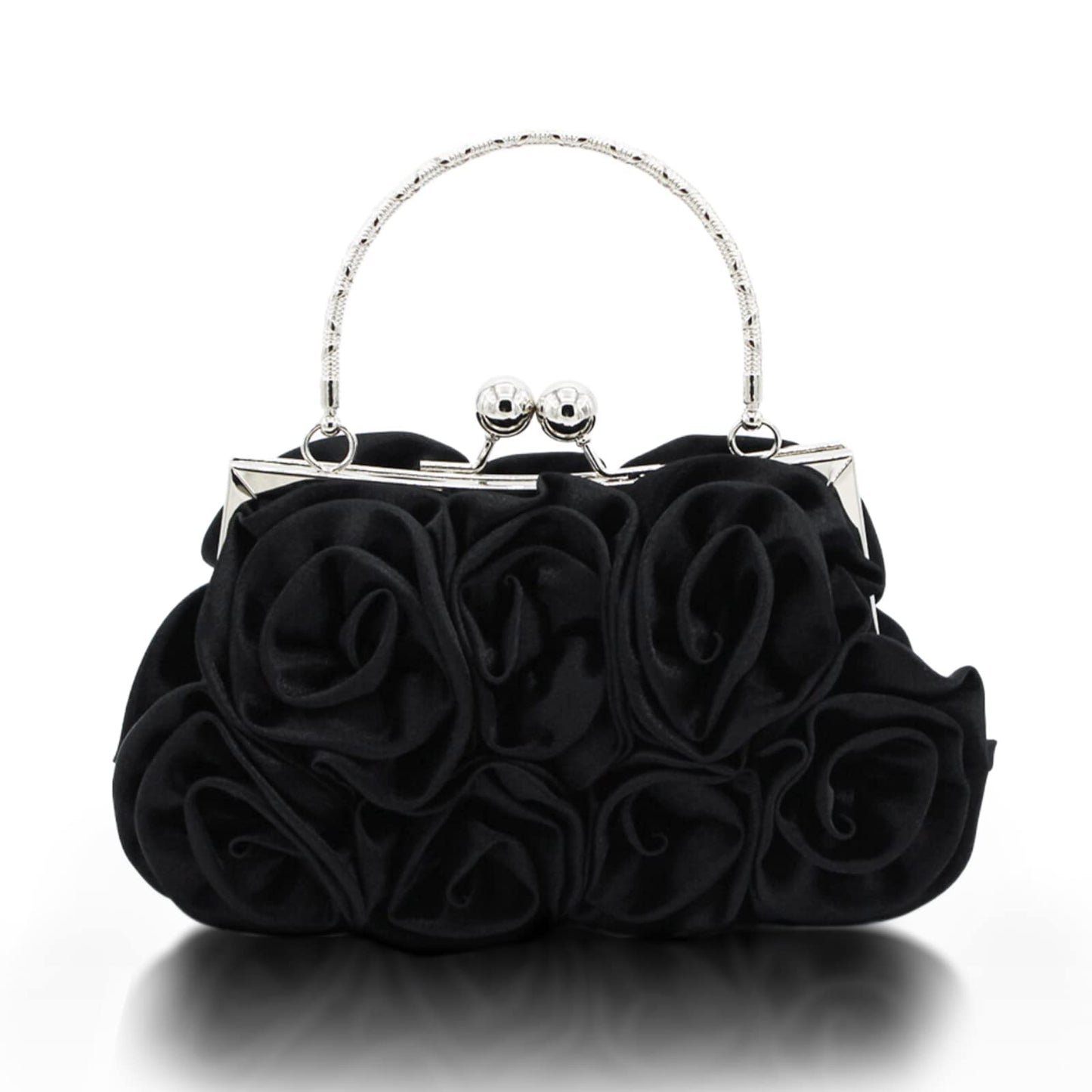 Women Evening Clutch Bag Floral Satin Purses Detachable Strap Clutch Bag Floral Clutch Bag Detachable Strap Purses Floral Clutch Bag for Wedding, Party, Prom