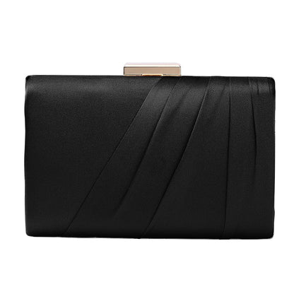 Mulian LilY Pleated Satin Clutch Purse For Women Wedding Bridal Clutch Bag Prom Party Clutch