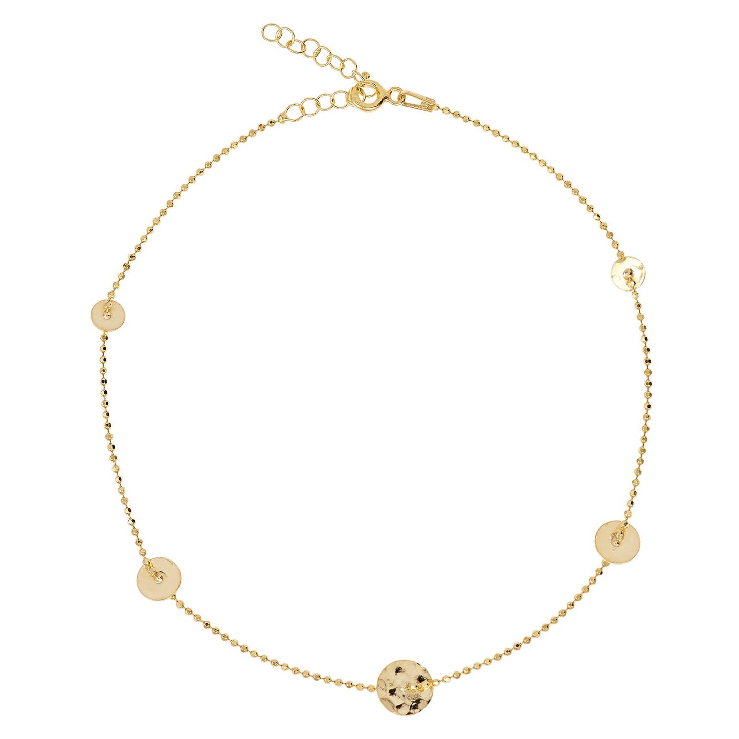 Alwan Silver (Gold Plated) Short Size Anklet for Women - EE5368SG