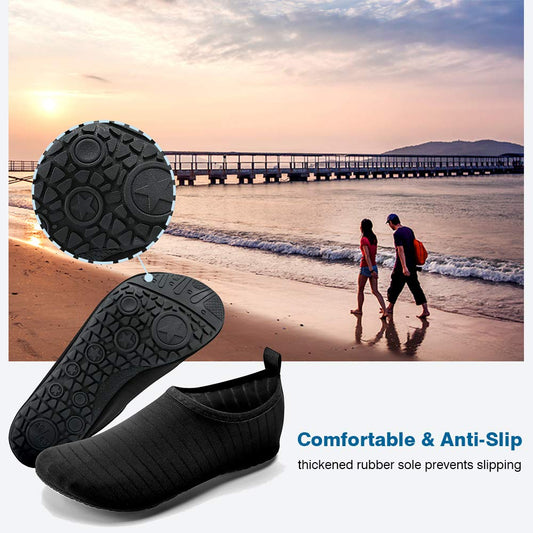 JOTO Water Shoes for Women Men Kids, Barefoot Quick-Dry Aqua Water Socks Slip-on Swim Beach Shoes for Snorkeling Surfing Kayaking Beach Walking Yoga