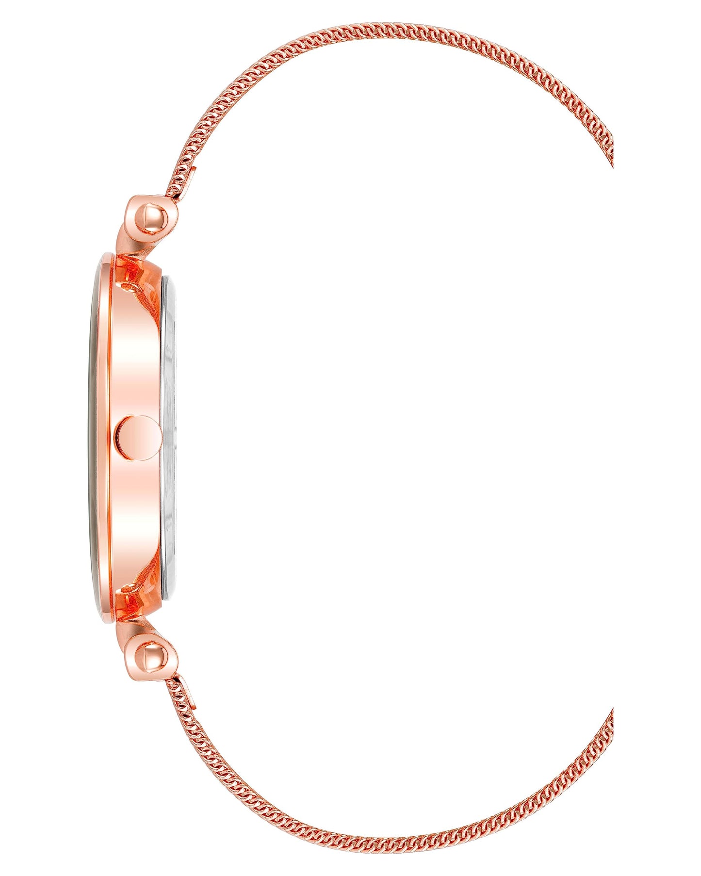 Nine West Women's Mesh Bracelet Watch, Rose Gold/Grey