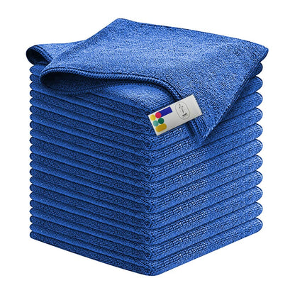 Microfiber Cleaning Cloth 10PCS, Softer Highly Absorbent, Lint Free Streak Free for House, Kitchen, Car, Window Gifts, All-Purpose Cleaning Towels – 30 x 40 cm - Blue